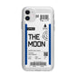 The Moon Boarding Pass Apple iPhone 11 in White with Bumper Case