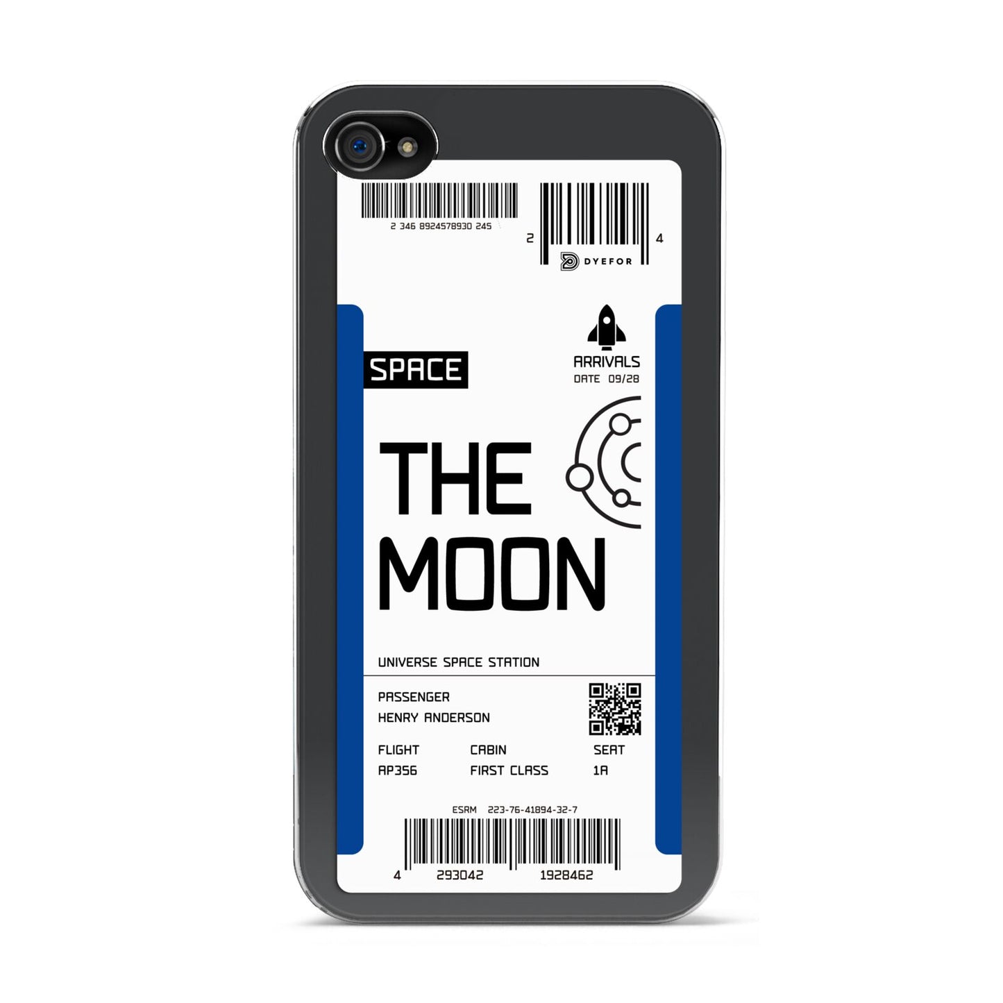 The Moon Boarding Pass Apple iPhone 4s Case