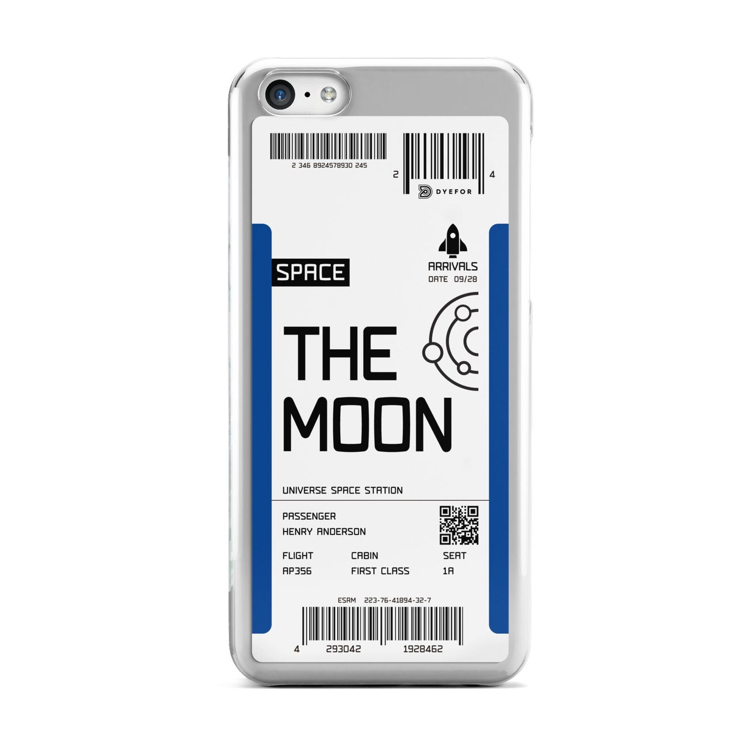 The Moon Boarding Pass Apple iPhone 5c Case