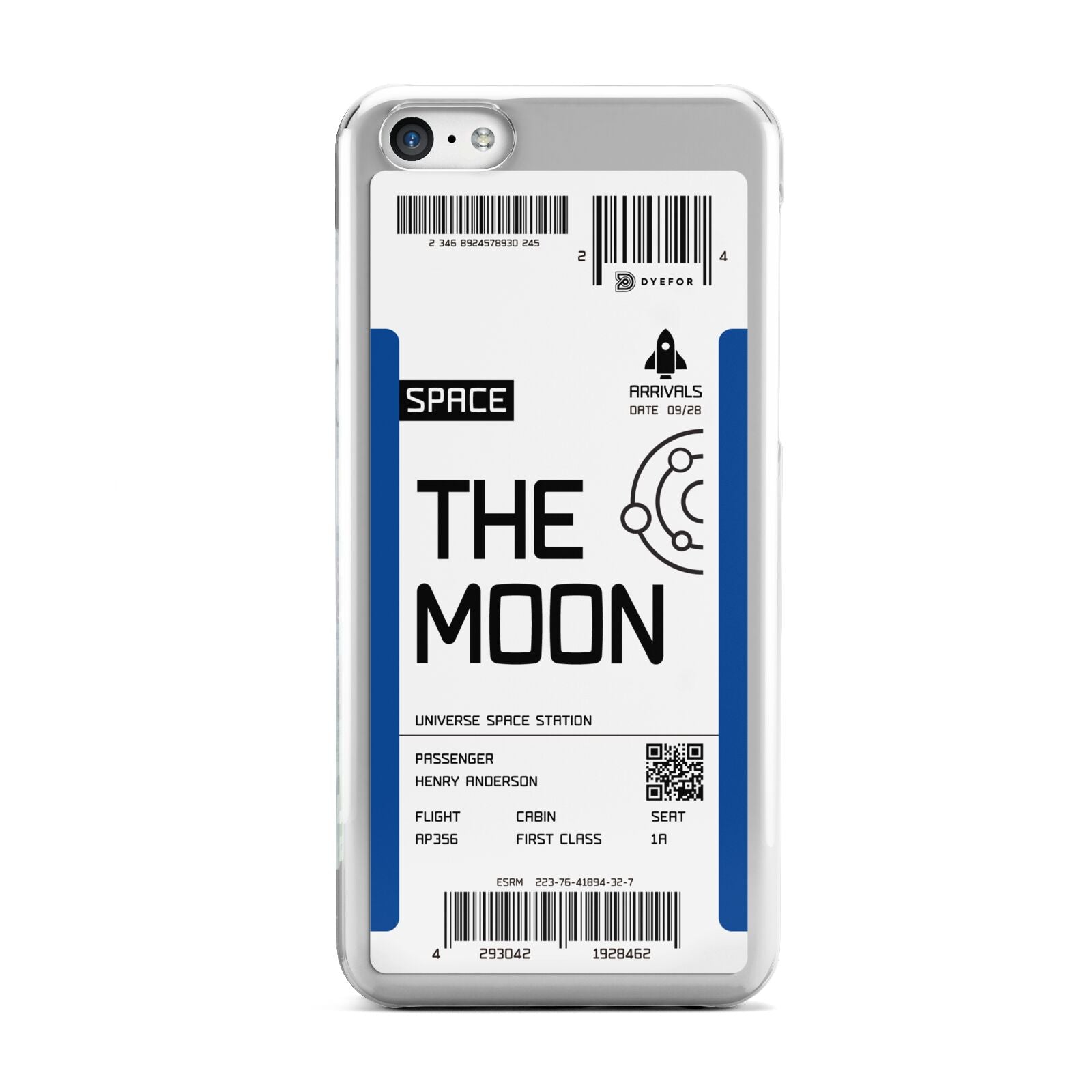 The Moon Boarding Pass Apple iPhone 5c Case