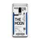 The Moon Boarding Pass Samsung Galaxy S9 Plus Case on Silver phone