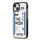 The Moon Boarding Pass iPhone 13 Black Impact Case Side Angle on Silver phone