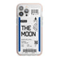 The Moon Boarding Pass iPhone 13 Pro Max TPU Impact Case with Pink Edges