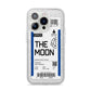 The Moon Boarding Pass iPhone 14 Pro Glitter Tough Case Silver