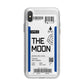 The Moon Boarding Pass iPhone X Bumper Case on Silver iPhone Alternative Image 1