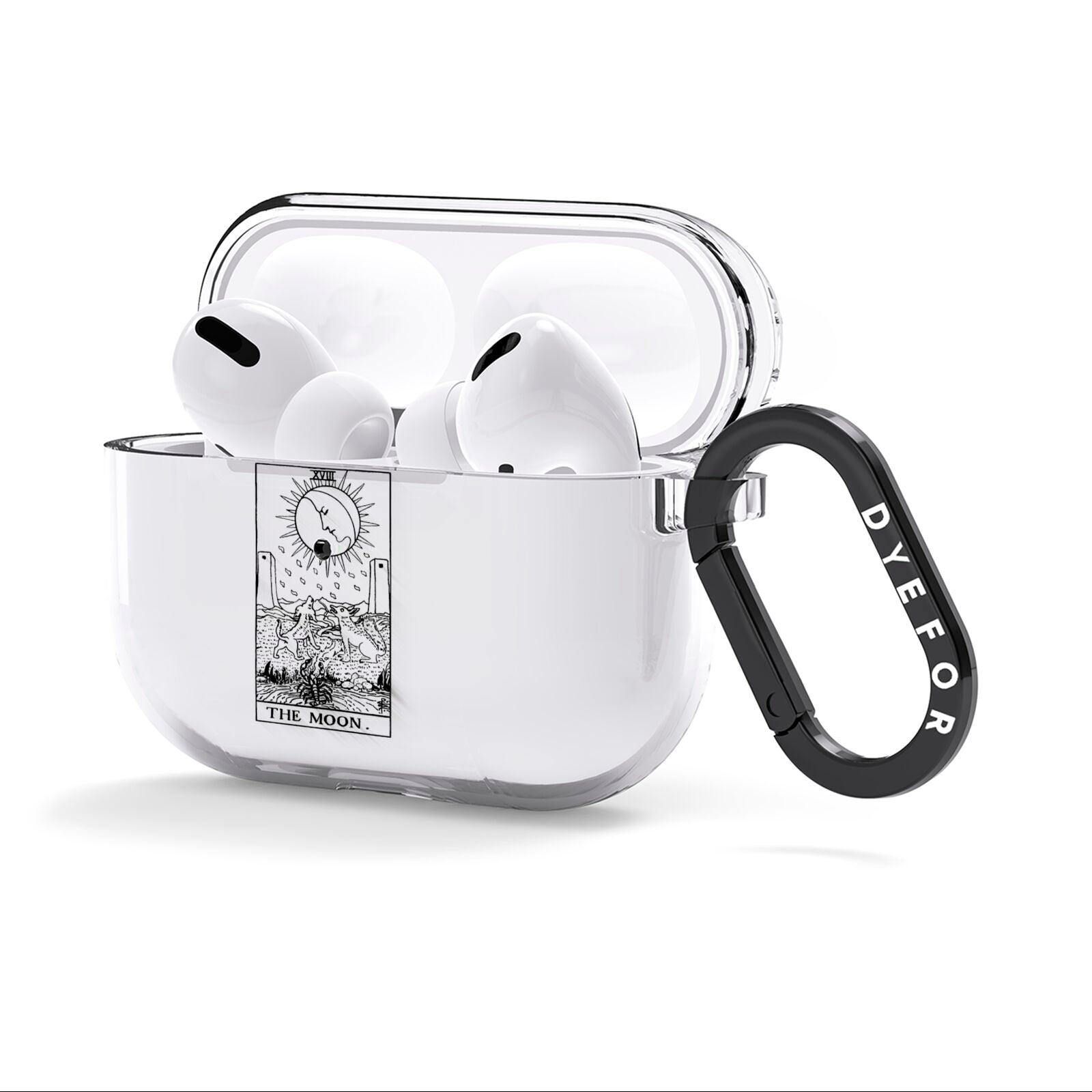 The Moon Monochrome AirPods Clear Case 3rd Gen Side Image