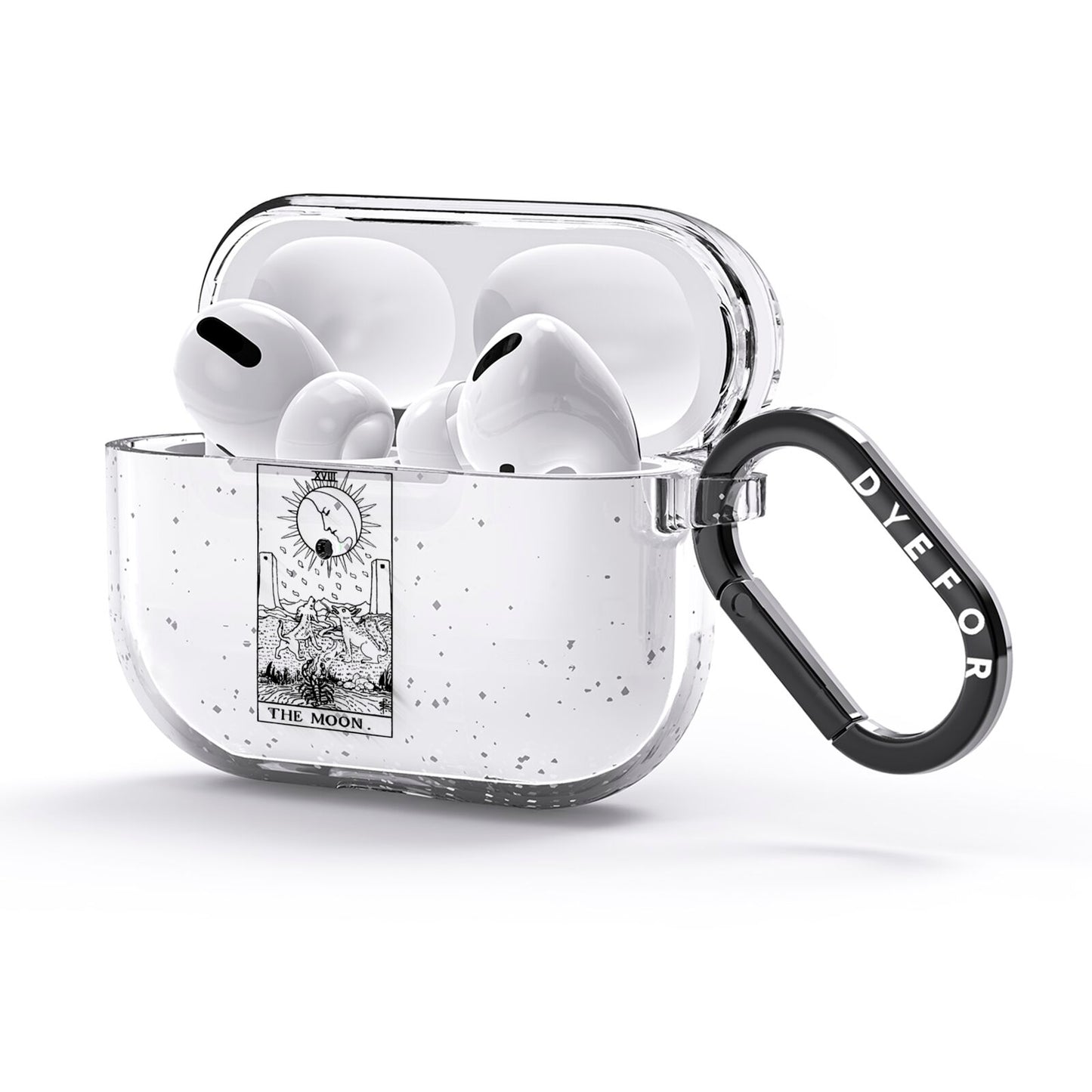 The Moon Monochrome AirPods Glitter Case 3rd Gen Side Image
