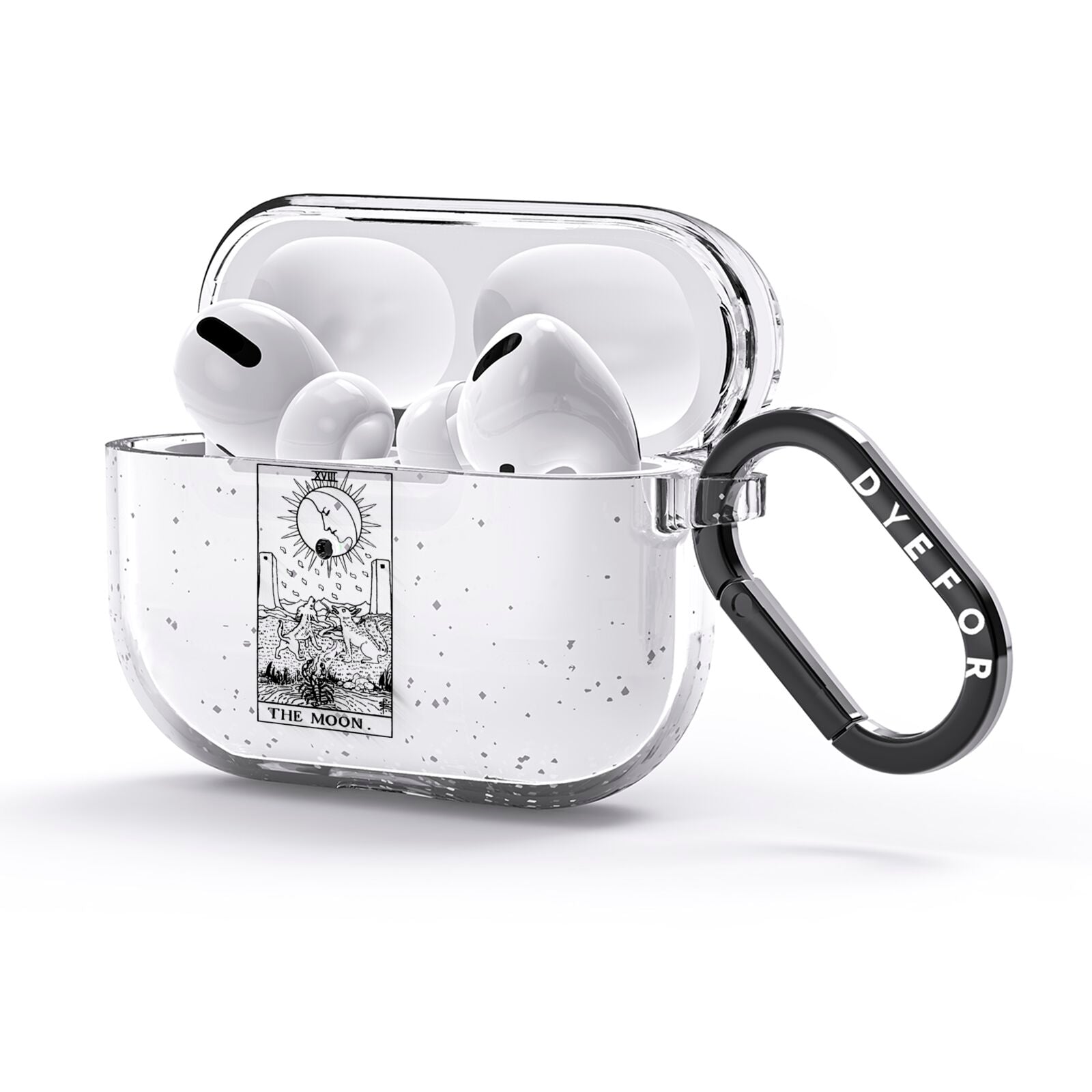 The Moon Monochrome AirPods Glitter Case 3rd Gen Side Image