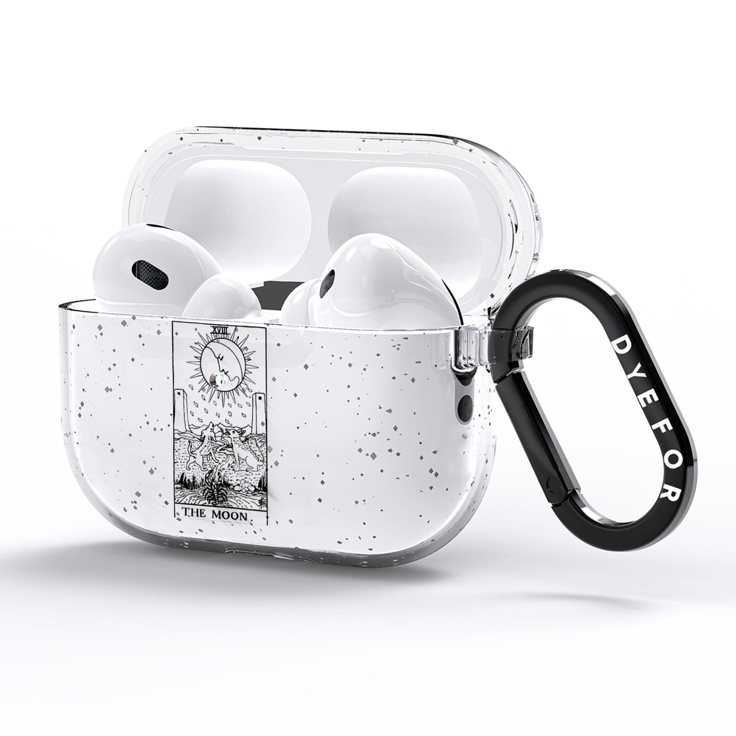 The Moon Monochrome AirPods Pro Glitter Case Side Image