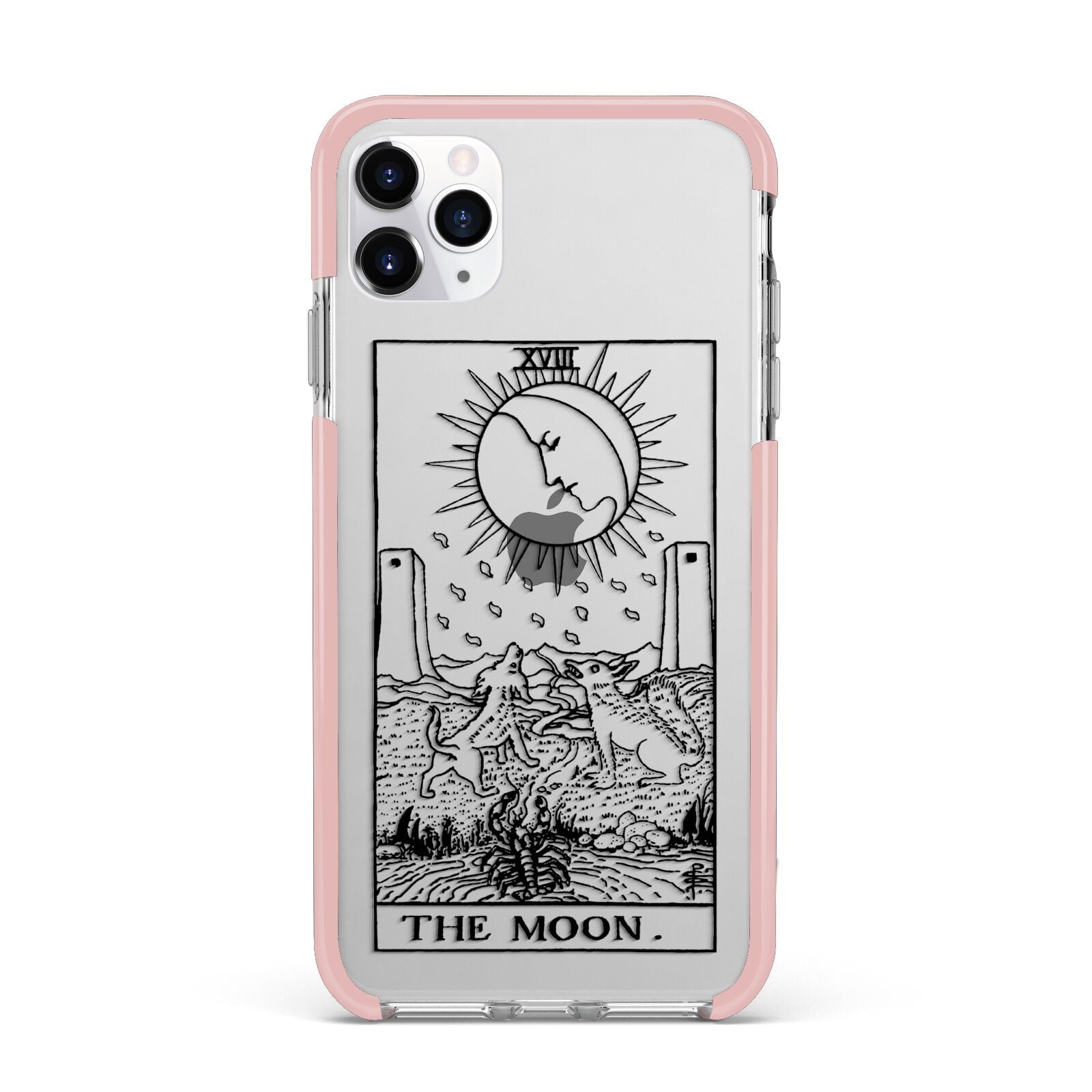 The Moon Monochrome iPhone 11 Pro Max Impact Pink Edge Case