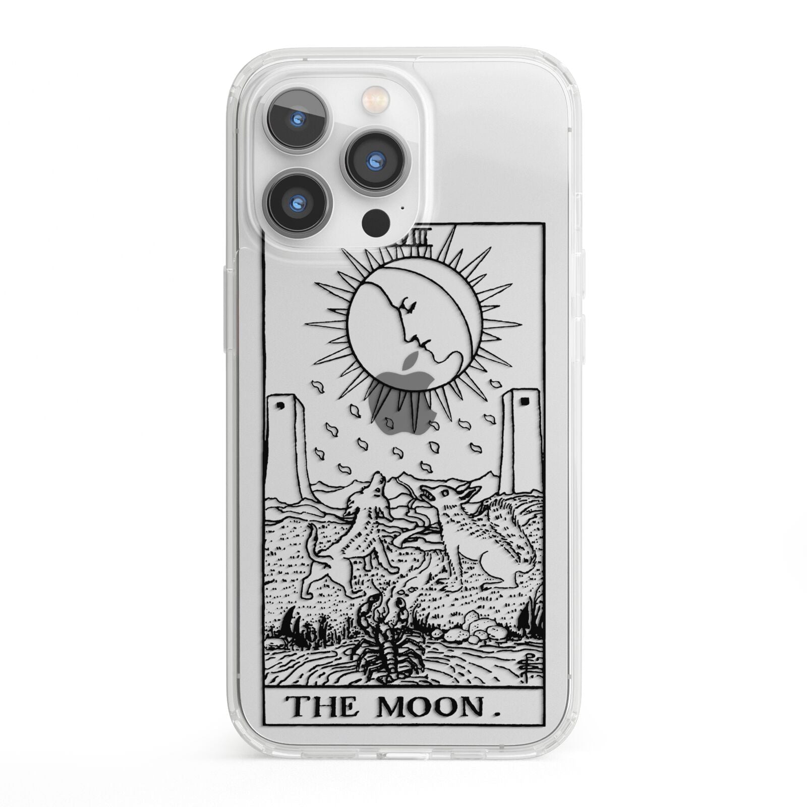 The Moon Monochrome iPhone 13 Pro Clear Bumper Case