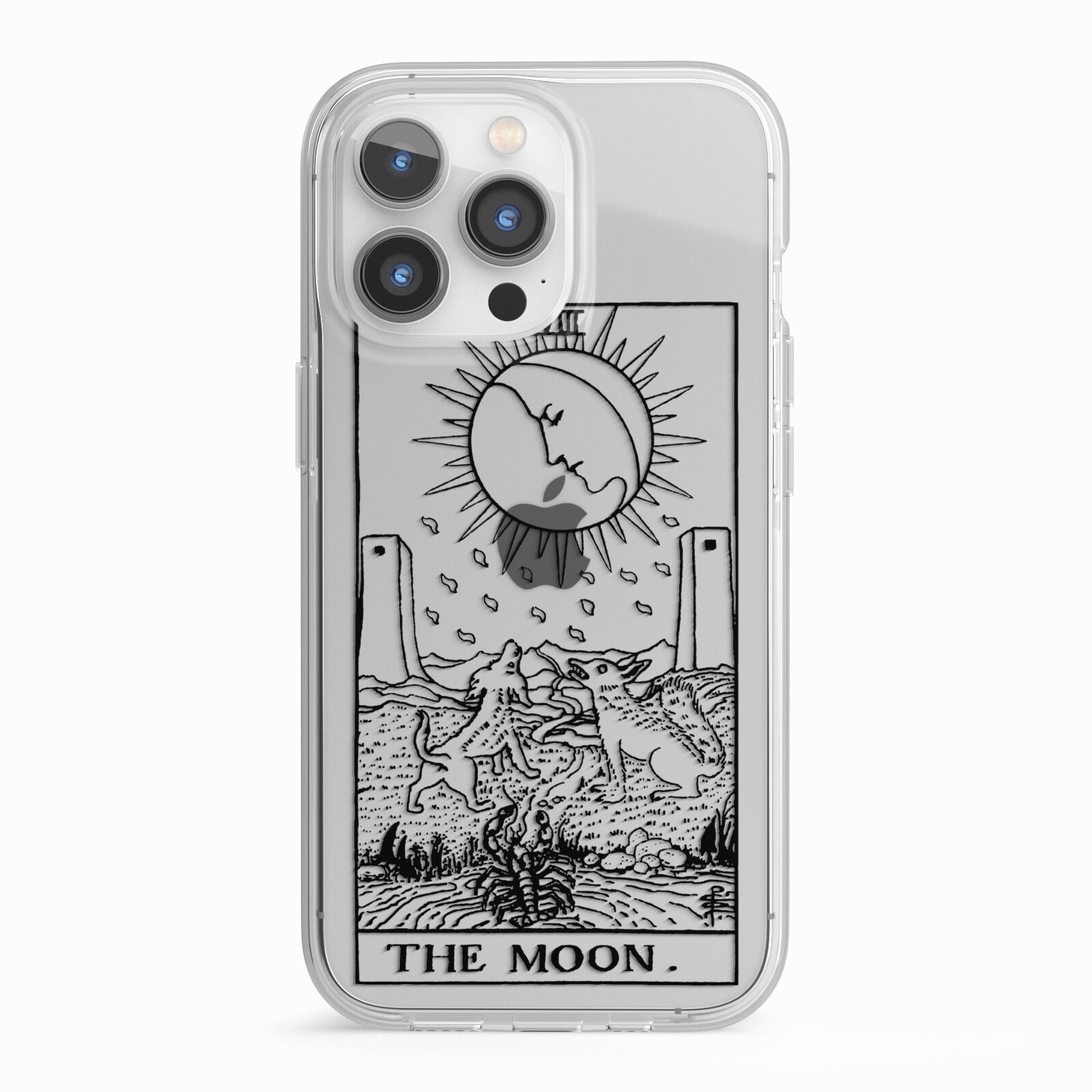 The Moon Monochrome iPhone 13 Pro TPU Impact Case with White Edges