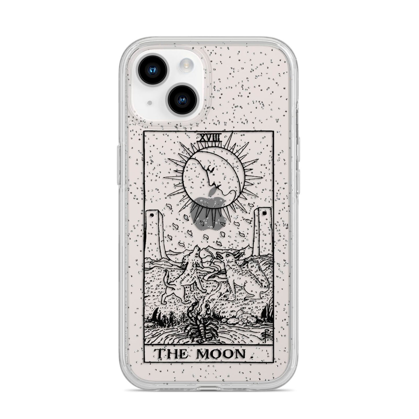 The Moon Monochrome iPhone 14 Glitter Tough Case Starlight