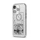 The Moon Monochrome iPhone 14 Pro Glitter Tough Case Silver Angled Image