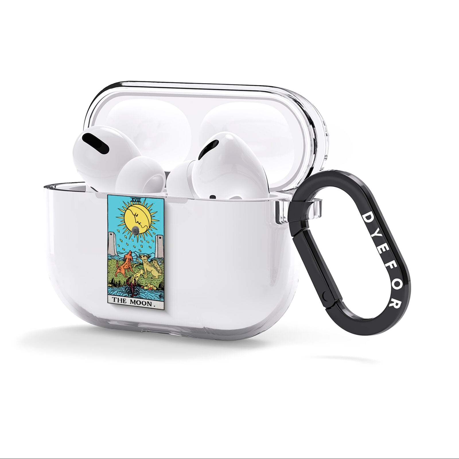 The Moon Tarot Card AirPods Clear Case 3rd Gen Side Image