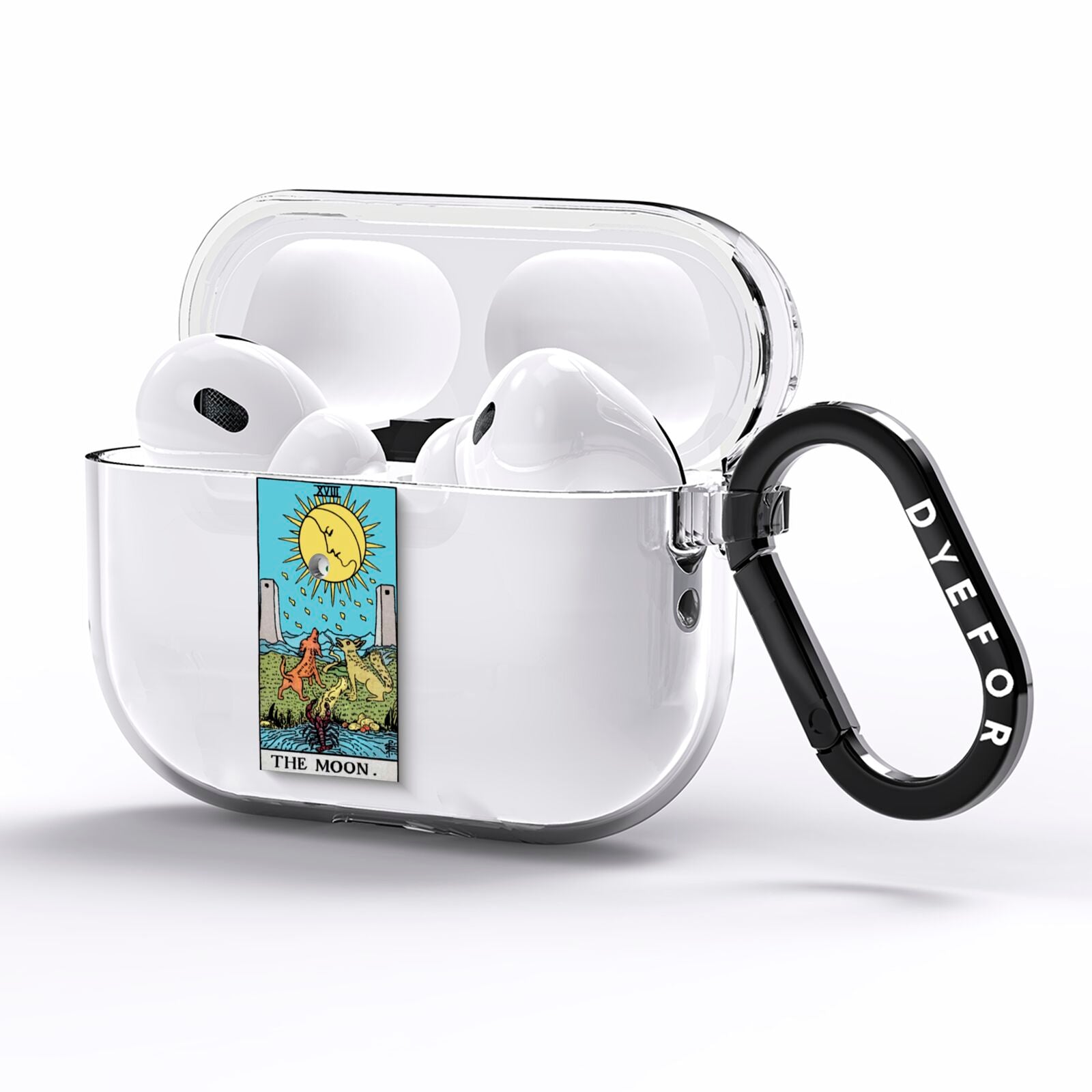 The Moon Tarot Card AirPods Pro Clear Case Side Image