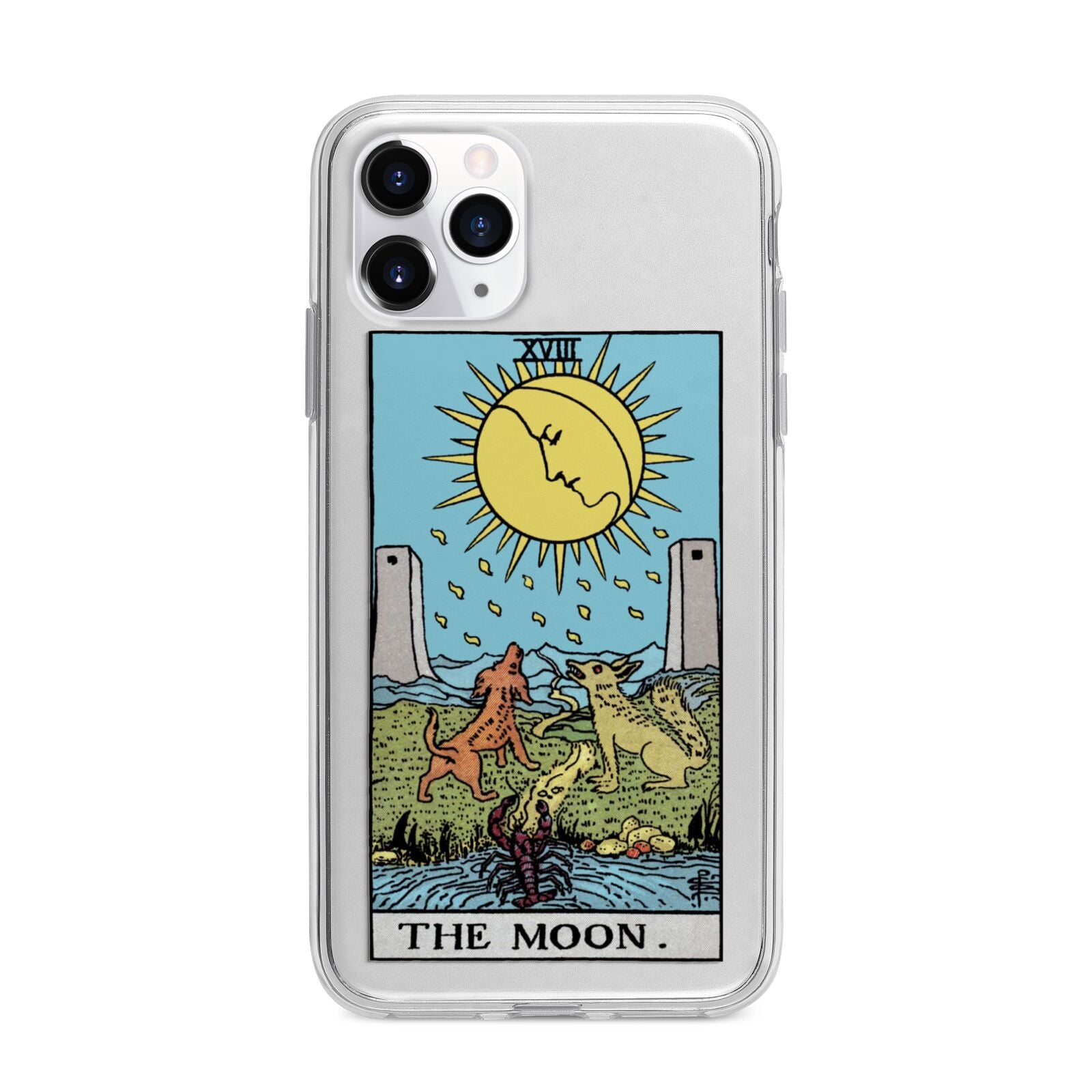 The Moon Tarot Card Apple iPhone 11 Pro in Silver with Bumper Case