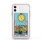 The Moon Tarot Card Apple iPhone 11 in White with Pink Impact Case