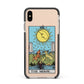 The Moon Tarot Card Apple iPhone Xs Max Impact Case Black Edge on Gold Phone