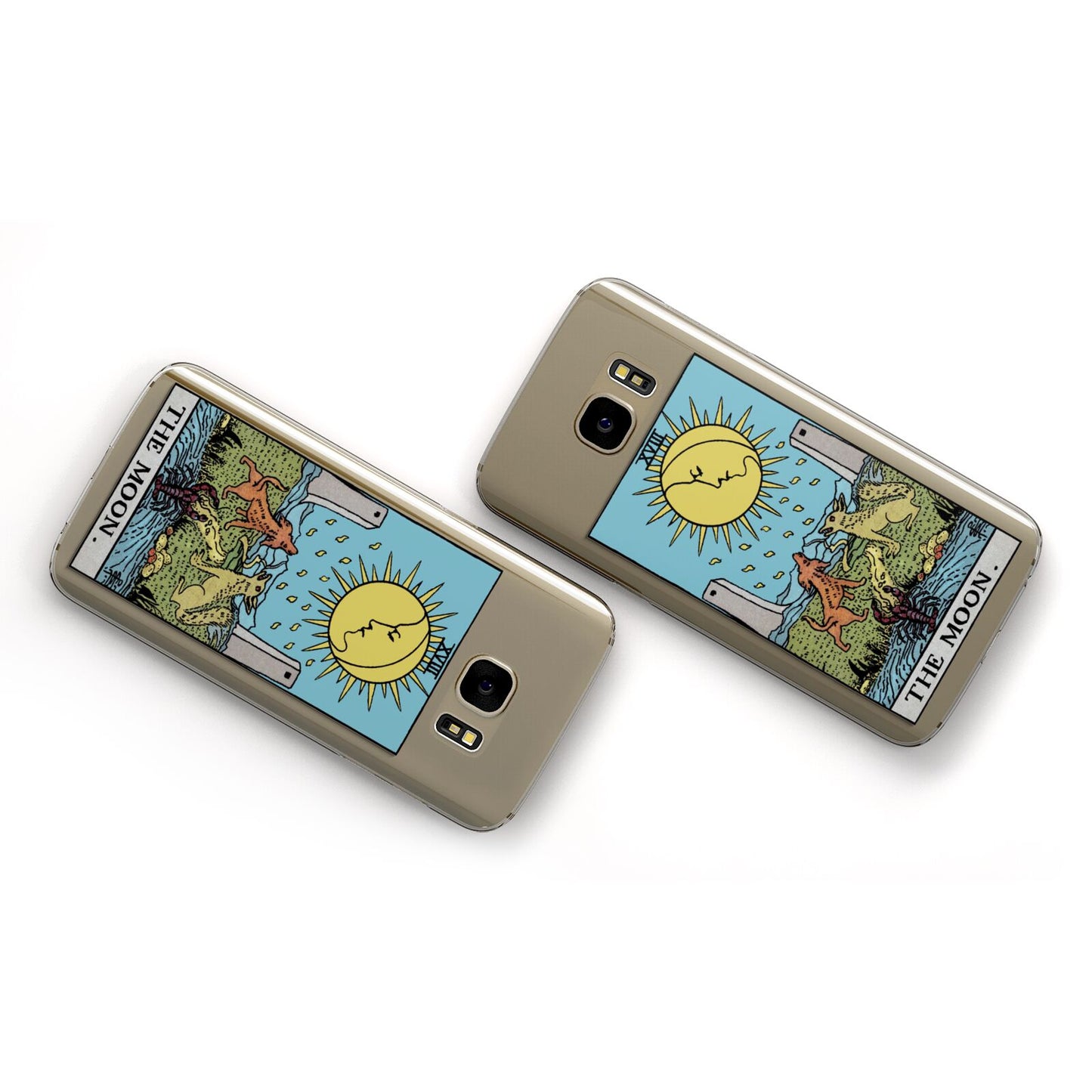 The Moon Tarot Card Samsung Galaxy Case Flat Overview