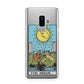The Moon Tarot Card Samsung Galaxy S9 Plus Case on Silver phone