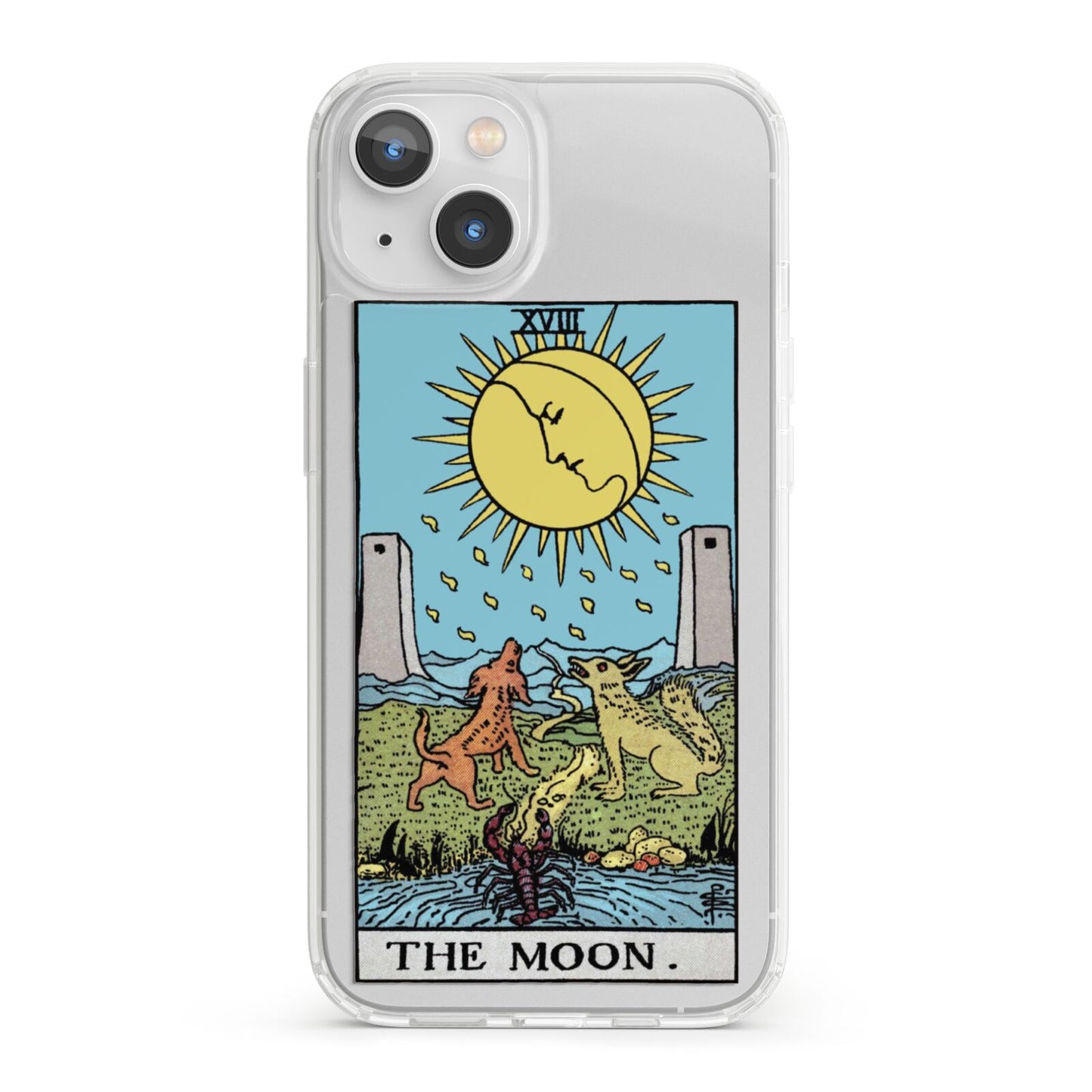 The Moon Tarot Card iPhone 13 Clear Bumper Case