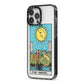 The Moon Tarot Card iPhone 13 Pro Max Black Impact Case Side Angle on Silver phone
