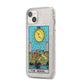 The Moon Tarot Card iPhone 14 Plus Glitter Tough Case Starlight Angled Image