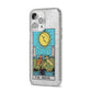 The Moon Tarot Card iPhone 14 Pro Max Glitter Tough Case Silver Angled Image