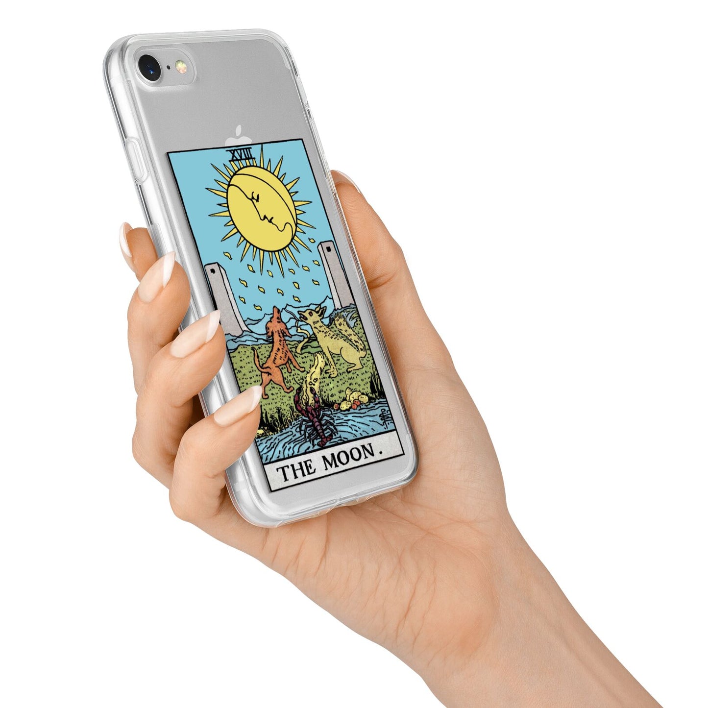 The Moon Tarot Card iPhone 7 Bumper Case on Silver iPhone Alternative Image