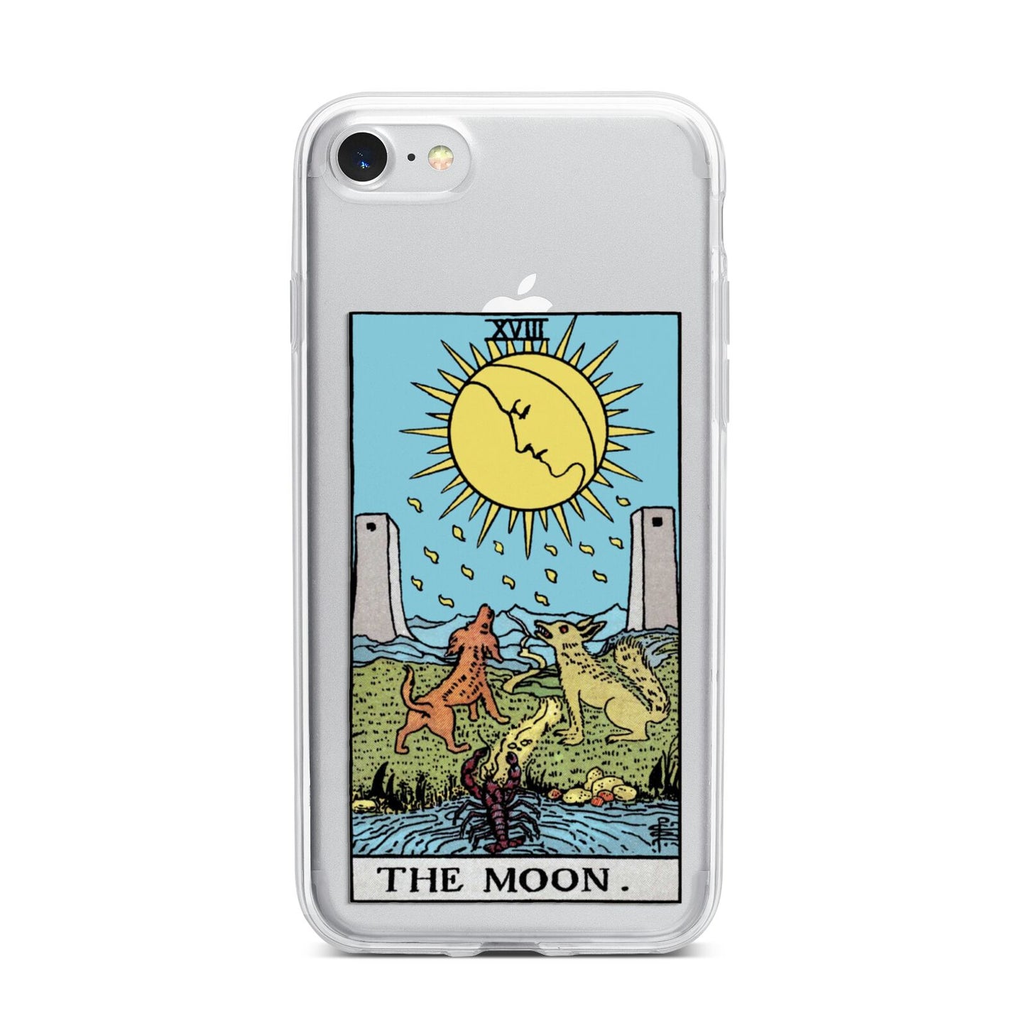 The Moon Tarot Card iPhone 7 Bumper Case on Silver iPhone