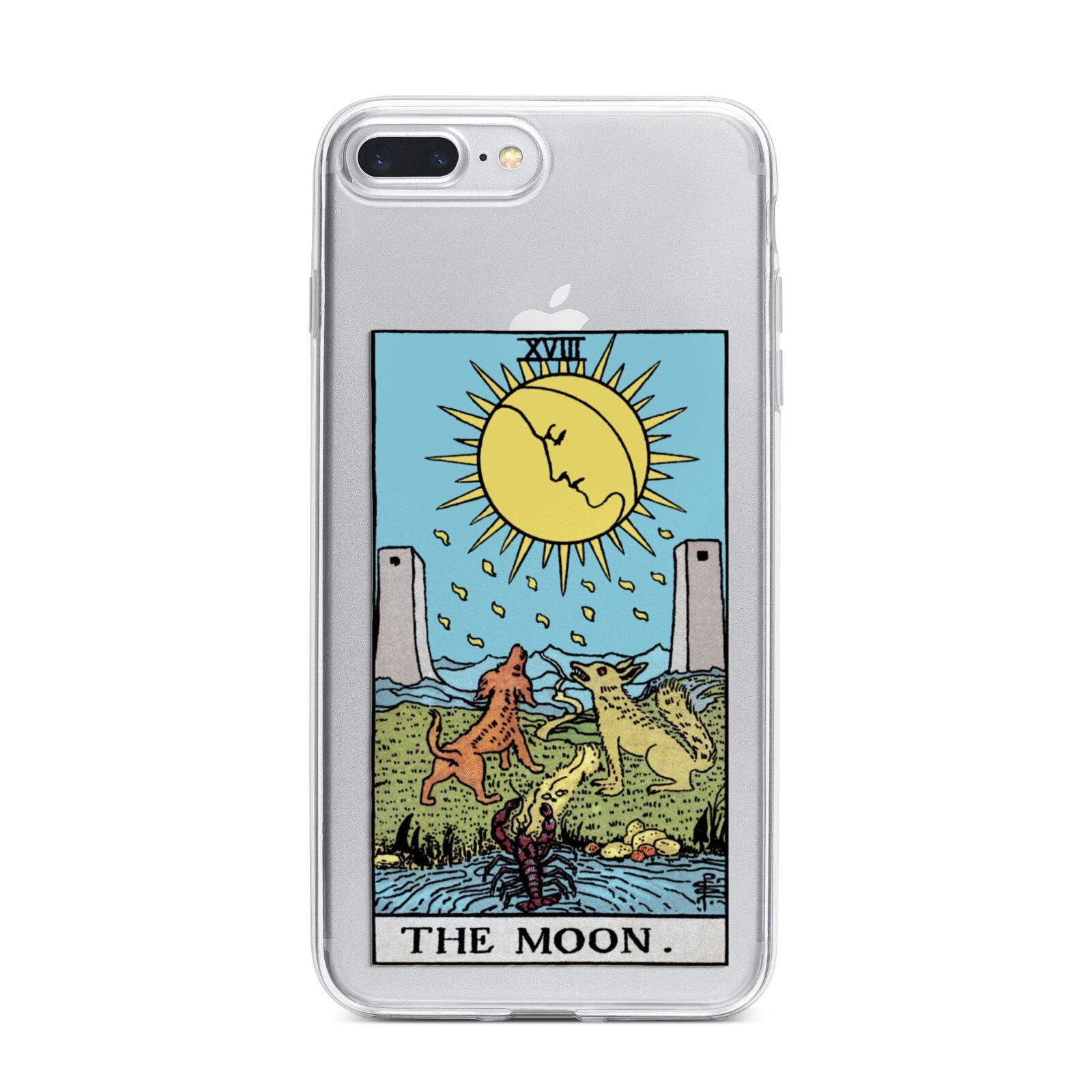 The Moon Tarot Card iPhone 7 Plus Bumper Case on Silver iPhone