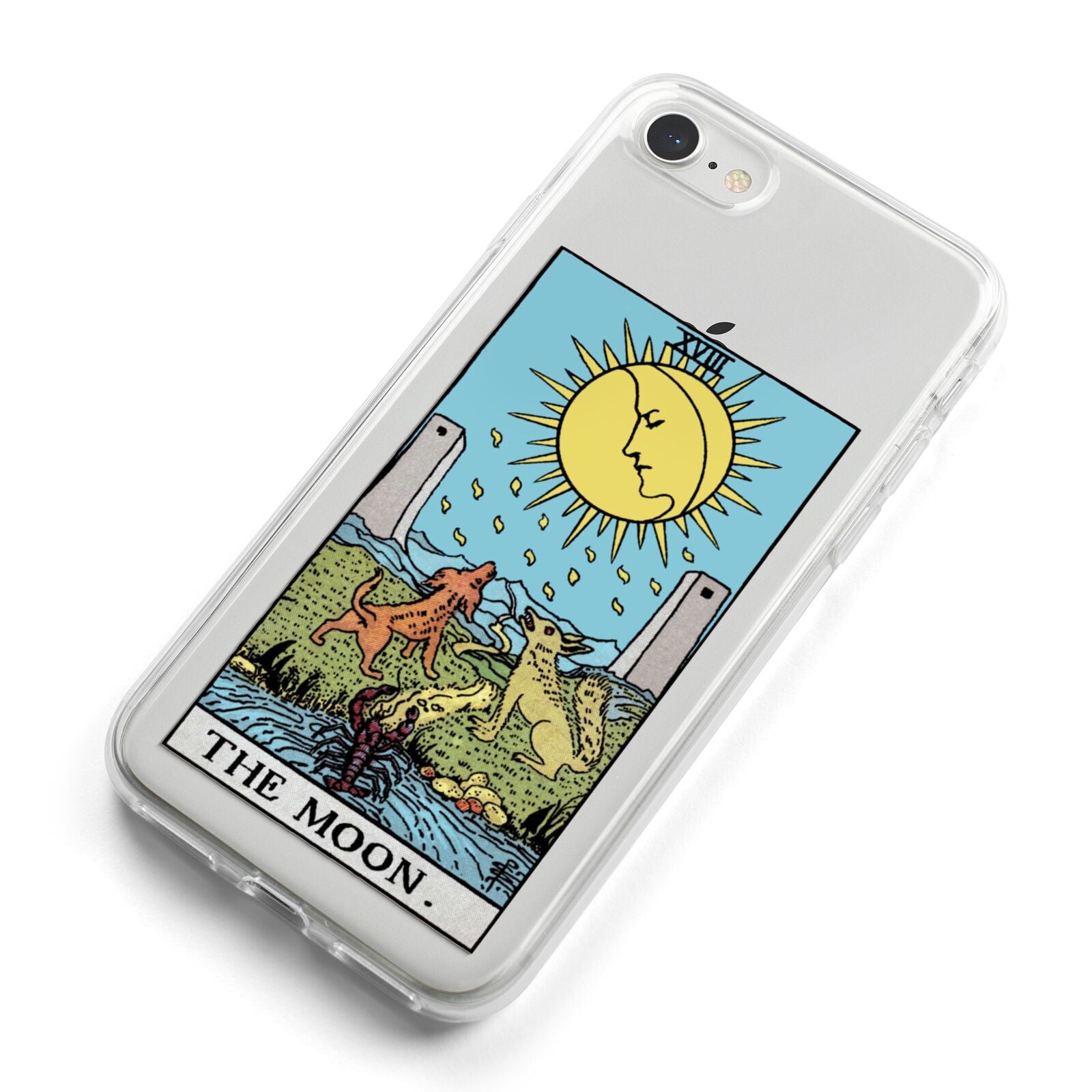 The Moon Tarot Card iPhone 8 Bumper Case on Silver iPhone Alternative Image