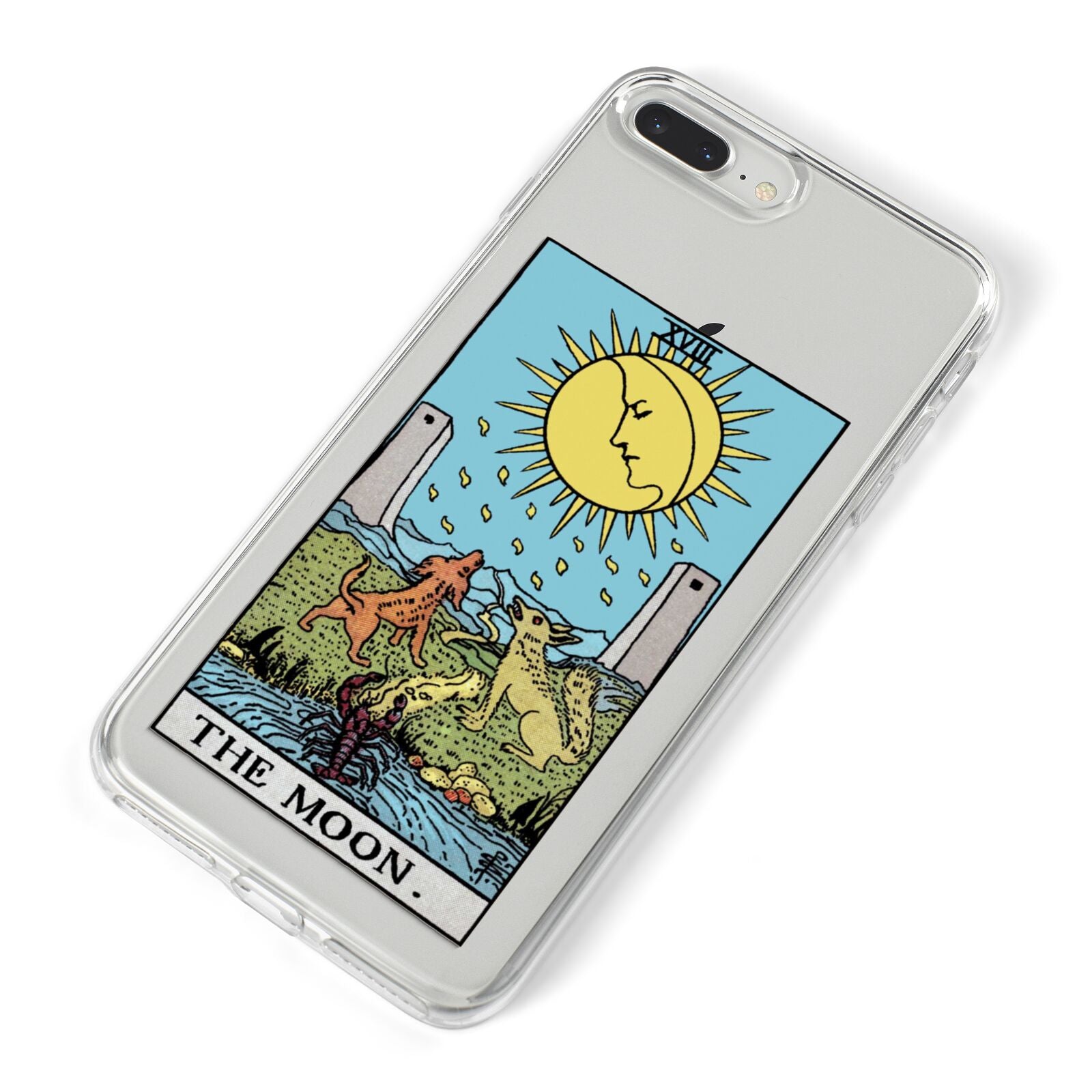 The Moon Tarot Card iPhone 8 Plus Bumper Case on Silver iPhone Alternative Image