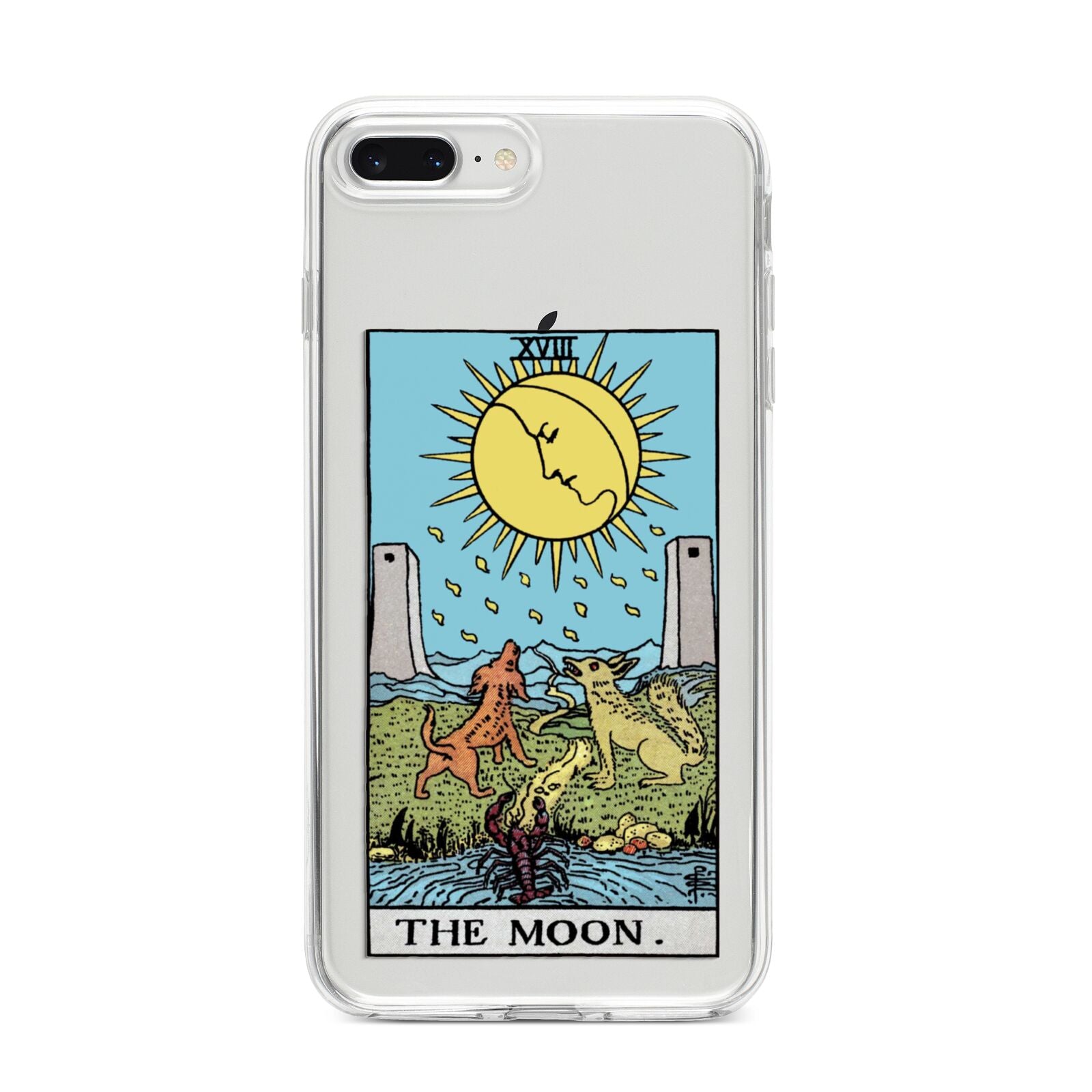 The Moon Tarot Card iPhone 8 Plus Bumper Case on Silver iPhone
