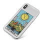 The Moon Tarot Card iPhone X Bumper Case on Silver iPhone