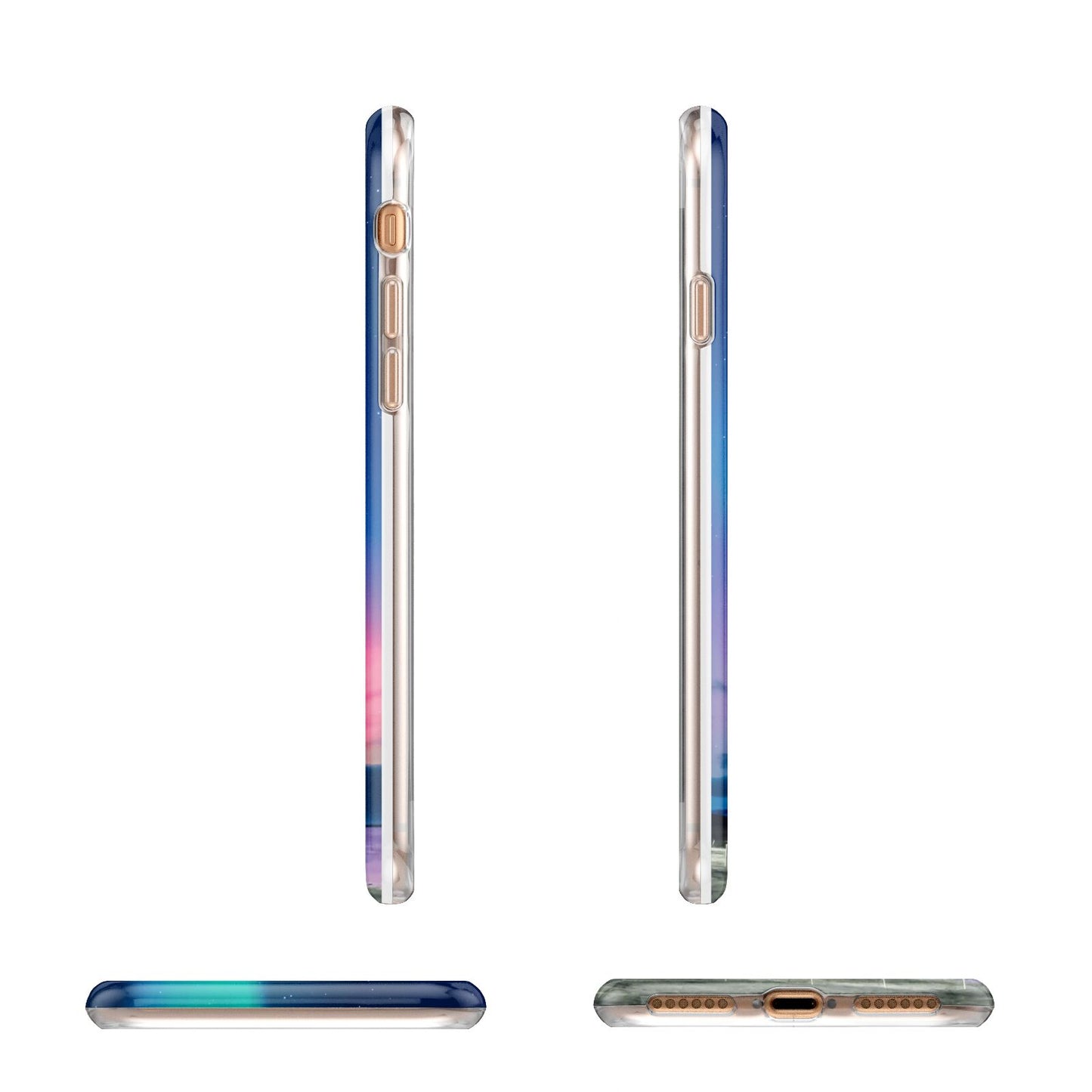 The Northern Lights Apple iPhone 7 8 3D Wrap Tough Case Alternative Image Angles