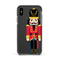 The Nutcracker Apple iPhone Xs Impact Case Black Edge on Black Phone