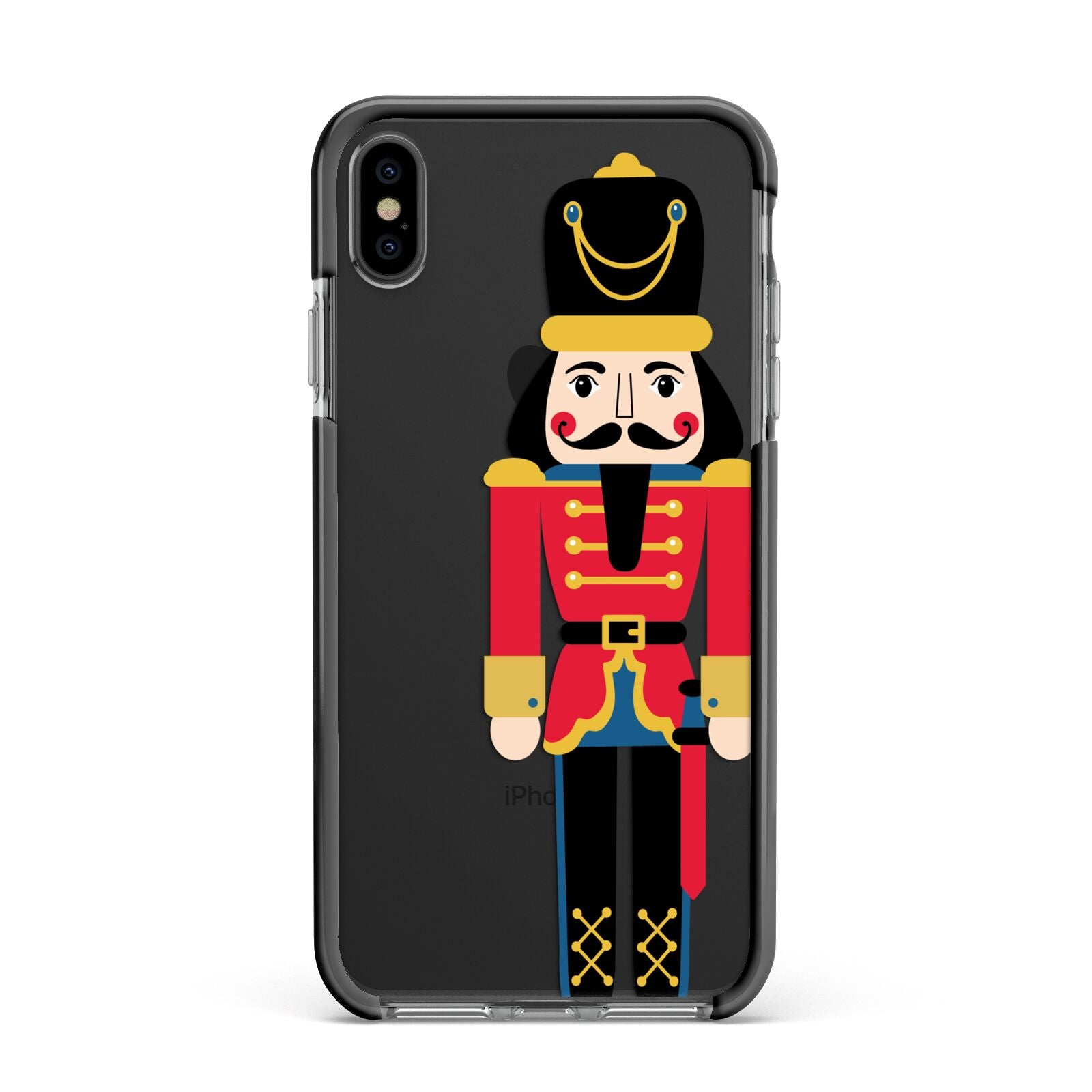 The Nutcracker Apple iPhone Xs Max Impact Case Black Edge on Black Phone