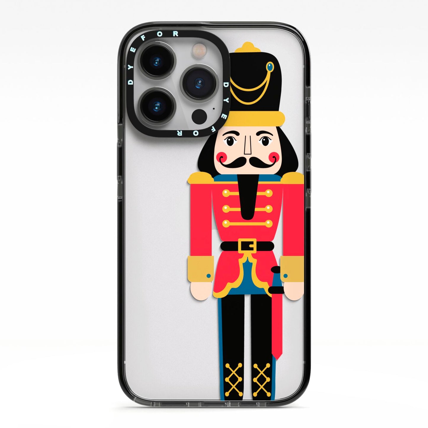 The Nutcracker iPhone 13 Pro Black Impact Case on Silver phone