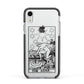 The Star Monochrome Tarot Card Apple iPhone XR Impact Case Black Edge on Silver Phone