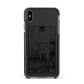 The Star Monochrome Tarot Card Apple iPhone Xs Max Impact Case Black Edge on Black Phone