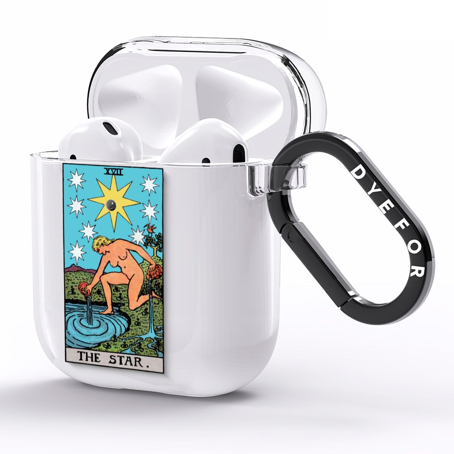 The Star Tarot Card AirPods Clear Case Side Image
