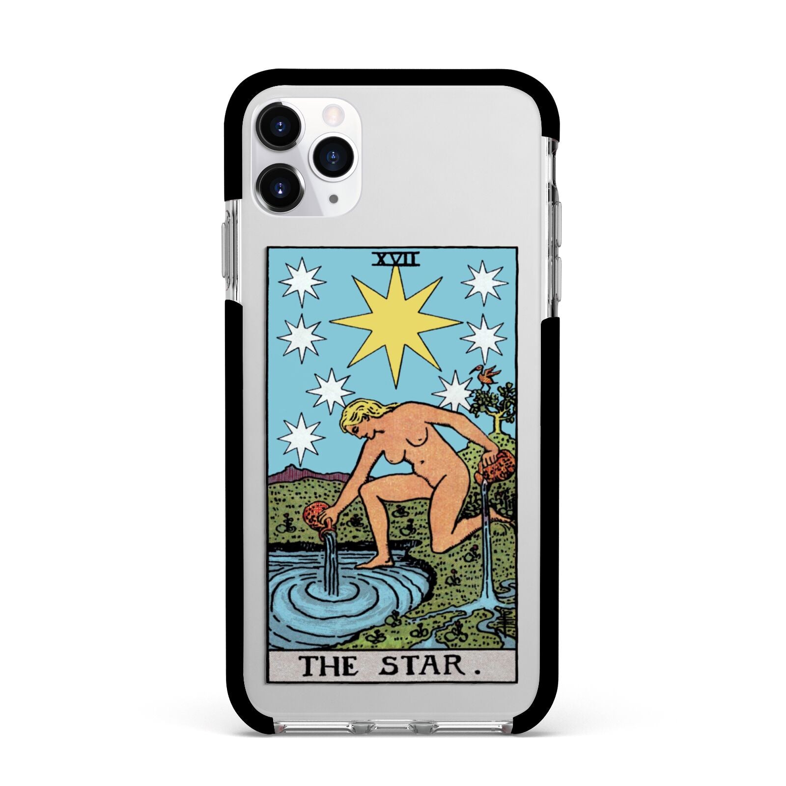 The Star Tarot Card Apple iPhone 11 Pro Max in Silver with Black Impact Case