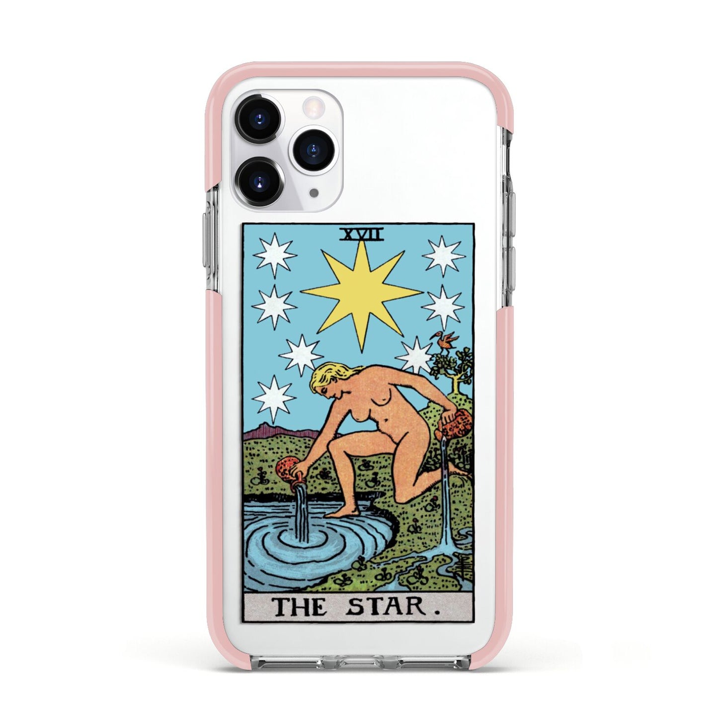 The Star Tarot Card Apple iPhone 11 Pro in Silver with Pink Impact Case