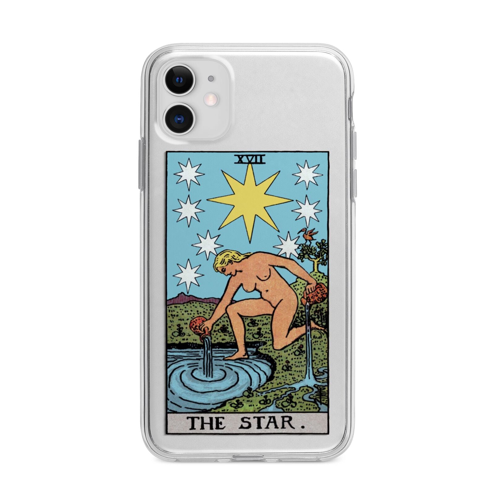 The Star Tarot Card Apple iPhone 11 in White with Bumper Case