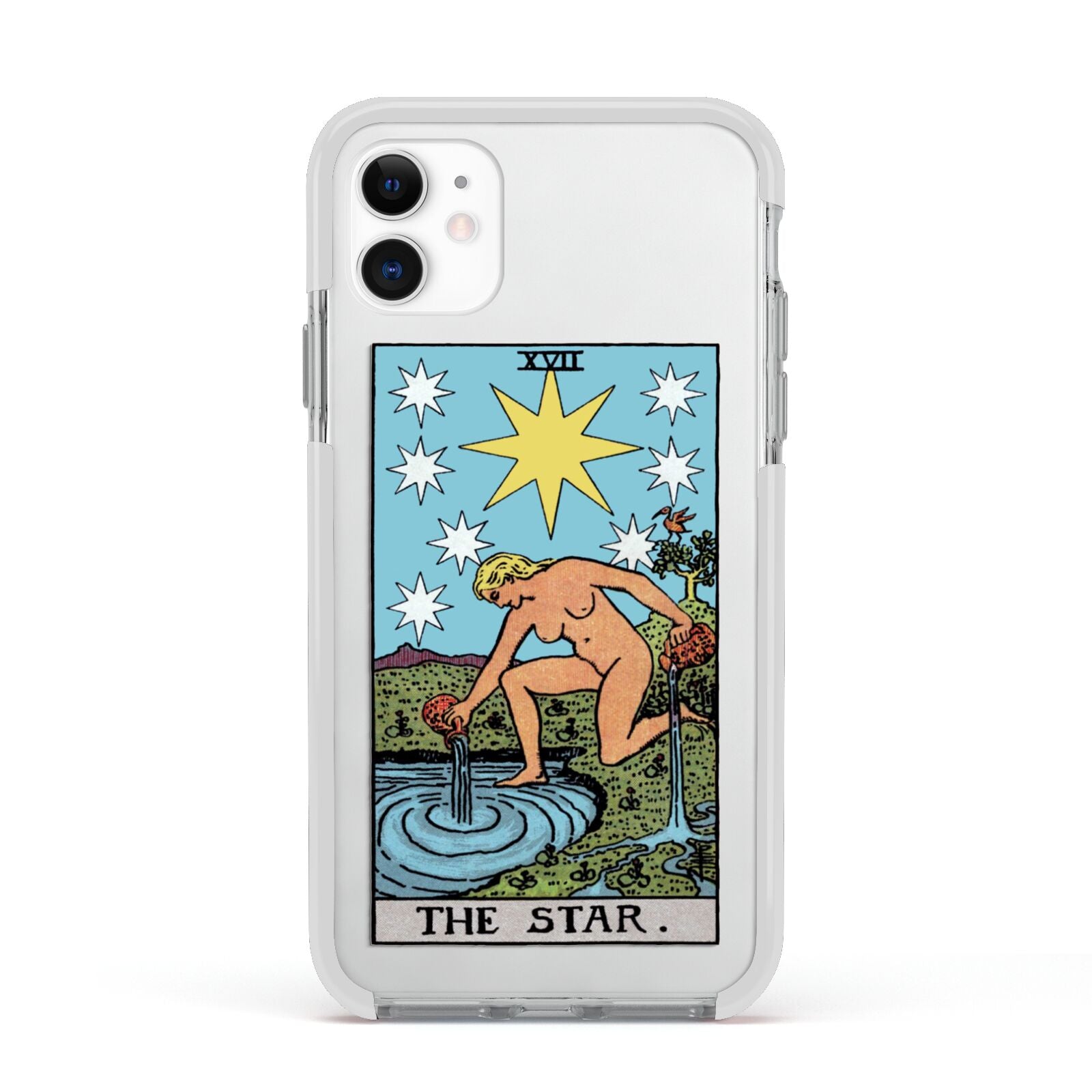 The Star Tarot Card Apple iPhone 11 in White with White Impact Case