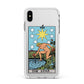 The Star Tarot Card Apple iPhone Xs Max Impact Case White Edge on Silver Phone