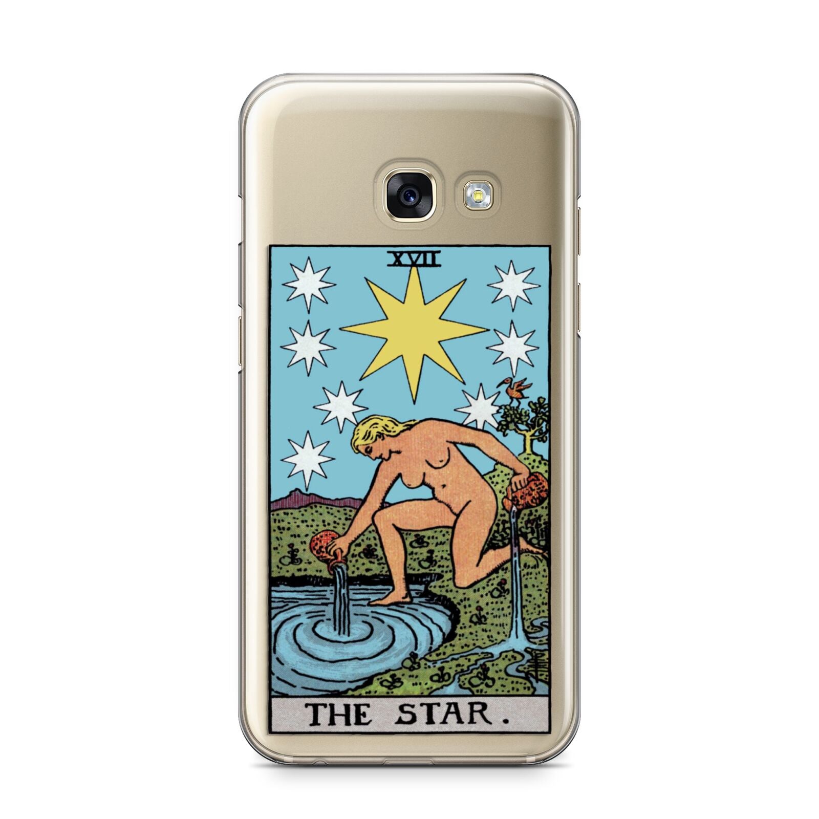 The Star Tarot Card Samsung Galaxy A3 2017 Case on gold phone
