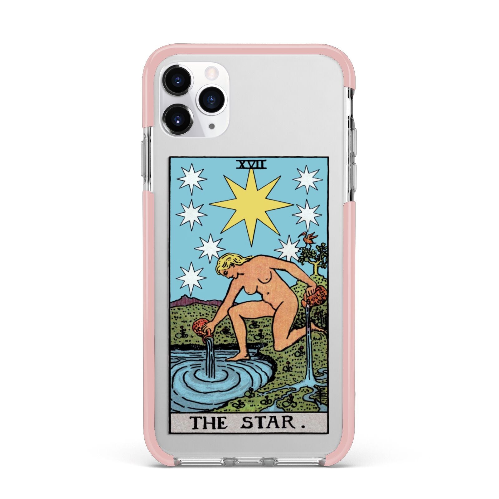 The Star Tarot Card iPhone 11 Pro Max Impact Pink Edge Case